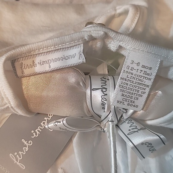 First Impressions 2piece Summer Ripe Lime Bow Multilayer dress Size 3-6months - Picture 5 of 11